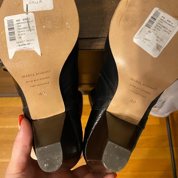 Over the knee Isabel Marant Black Leather Boots size 40 - Picture 4 of 8